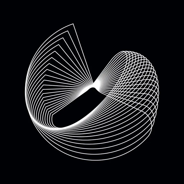 Abstract Optical Lens Curve